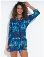 Chiffon Button Through Beach Shirt
