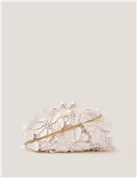 Velvet Beaded Chain Strap Clutch Bag