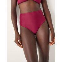 Monsoon High Waisted Bikini Bottoms Burgundy