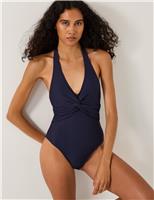 Ribbed Halterneck Swimsuit