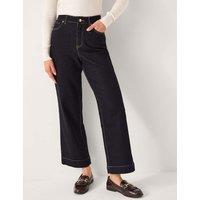 Monsoon High Waisted Wide Leg Ankle Grazer Jeans Indigo
