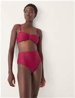 Ribbed Bandeau Bikini Top