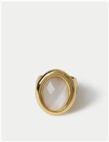 Faceted Glass Statement Ring