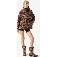 Hunter Waterproof Leopard Print Hooded Jacket Brown Mix