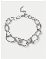 Irregular Textured Link Necklace