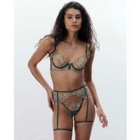 Bluebella Gianna Embroidered Mesh Suspender Mint