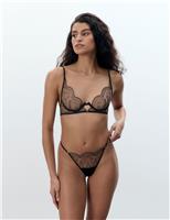 Bluebella Leliana Wired Longline Plunge Bra (B-DD) Black