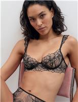 Bluebella Amarosa Embroidery Wired Full Cup Bra (A-E) Black