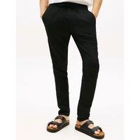 Tommy Hilfiger Harlem Sorona Regular Fit Linen Rich Lightweight Trousers Black