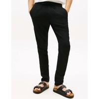 Tommy Hilfiger Harlem Sorona Regular Fit Linen Rich Lightweight Trousers Black