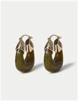 Chunky Resin Hoop Earrings