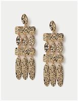 Molten Irregular Drop Tassel Earrings