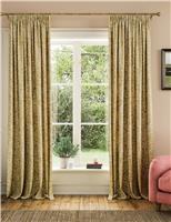 Twilight Ditsy Pure Cotton Pencil Pleat Blackout Curtains