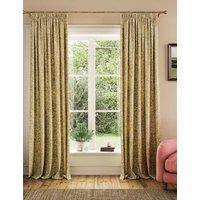 Joules Twilight Ditsy Pure Cotton Pencil Pleat Curtains Gold