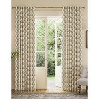 Joules Chamomile Pure Cotton Eyelet Blackout Curtains Cream Mix