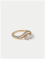 14ct Gold Plated Cubic Zirconia Ring