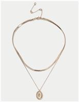 Coin Pendant Multirow Necklace