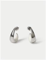 Enamel Inlay Hoop Earrings