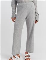 Chinti & Parker Wool Rich Cropped Joggers with Cashmere Grey