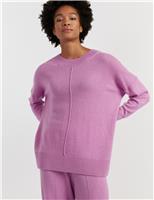 Wool Rich Relaxed Sweatshirt with Cashmere