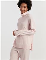 Wool Rich Roll Neck Relaxed Jumper with Cashmere