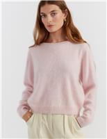 Brushed Pure Cashmere Crew Neck Jumper