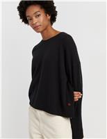 Wool Rich Relaxed Sweatshirt with Cashmere