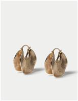 Double Ridge Hoop Earrings