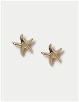 14ct Gold Plated Starfish Stud Earrings
