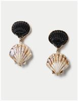 Double Shell Drop Earrings