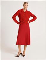 Crepe Midi Slip Skirt