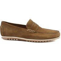 Jones Bootmaker Leather Slip On Moccasins Tan