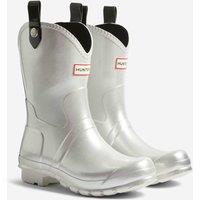 Hunter Metallic Cowboy Boot Wellies Silver