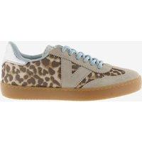 Victoria Leopard Print Cup Sole Trainers Beige