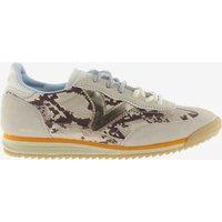 Victoria Saturno Lace Up Trainers Beige