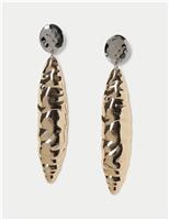Textured Mixed Metal Skinny Earrings