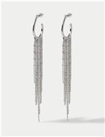 Fringe Cupchain Hoop Earrings