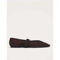 Alohas Suede Slip On Flat Pumps Brown