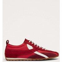 Alohas Suede Lace Up Trainers Red