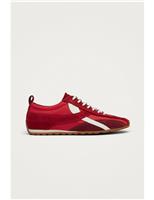 Alohas Suede Lace Up Trainers Red
