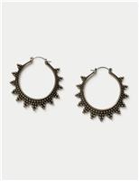 Beaded Maxi Hoop Earrings