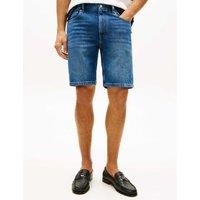 Tommy Hilfiger Regular Fit Cotton Rich Denim Shorts Blue