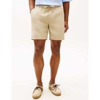 Tommy Hilfiger Regular Fit Linen Rich Lightweight Shorts Khaki