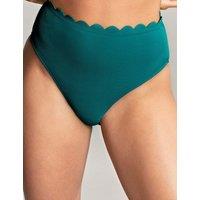 Panache Spirit Textured High Waisted Bikini Bottoms Teal
