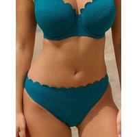 Panache Spirit Textured High Waisted Bikini Bottoms Teal