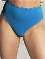 Spirit Scalloped High Waisted Bikini Bottoms