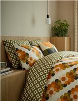 Set of 2 Pure Cotton Retro Flower Pillowcases