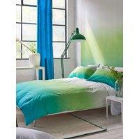 Designers Guild Pure Cotton Percale Ombre Pillowcase Set Green Mix