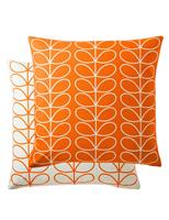 Orla Kiely Pure Cotton Small Linear Stem Cushion Blue Mix