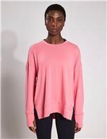 Lilybod Shelby Crew Neck Step Hem Relaxed Sweat-shirt Cobalt